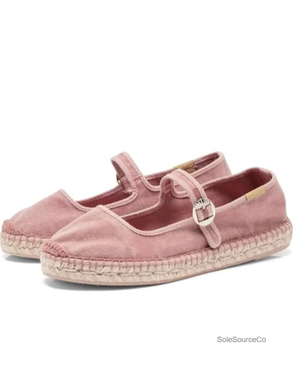 Women's Platform Espadrille Mary Jane Flats - Adjustable Buckle, Rubber Sole